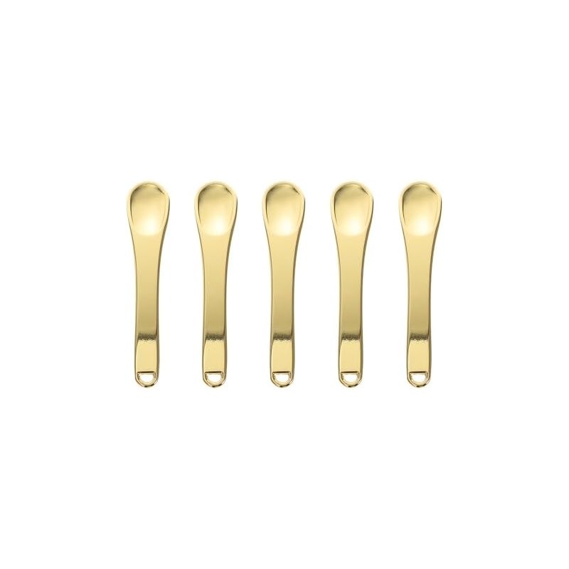 Cucharas de Aleación de Zinc Dorada 5 Piezas para Crema