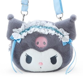 Sanrio Kuromi Face-Shaped Pochette Light Blue Days, Kuromi-chan, kuromi, 6.6 x 8.1 x 3.0 inches (16.7 x 20.6 x 7.5 cm), Character, 760692