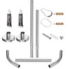 uxcell Stretchable Shower Curtain Rod Rack, Stainless Steel Diamond Shaped