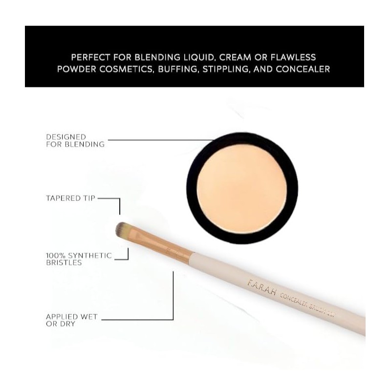 F.A.R.A.H Brushes Premium Concealer Makeup Brush 10F - Makeup Cosmetic