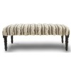 LR Home Cream Tufted Upholstered Bench for Bedroom or Living