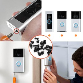 Video Doorbell Screws,Video Doorbell Replacement Screws- Fits All Video Doorbell Models (4Set /20pcs) (Black)