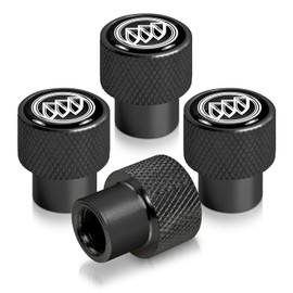 iPick Image for Buick Logo in Black on Black Aluminum Tire Valve Stem Caps