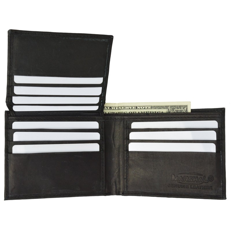 Super Dad Mens RFID Blocking Leather Bifold Wallet Father's Day