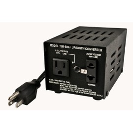 Simran SM-500J Japanese 500 Watt Step Up/Down Voltage Transformer Converts Japan 100 Volt to 110 Volt USA Power OR Vice Versa