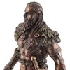 Veronese Viking with Two Axes Made of Artificial Stone Bronzed