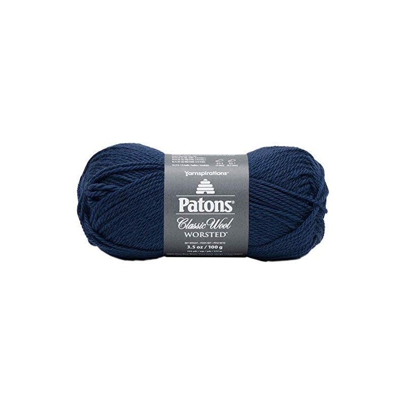 Patons Classic Wool Yarn, Navy Blue