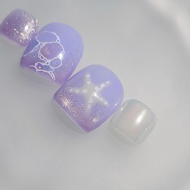 Violet Ocean Pedi Tips - Pedi Tip Full Set (10P) / 바이올렛 오션 페디팁 - 페디팁 전체세트 (10P)