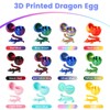 BYYNNE 4PCS 3D Printed Dragon Eggs with Dragon Inside, Articulated