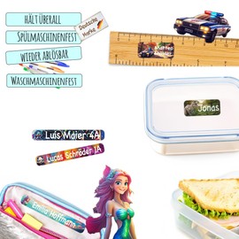 Tjapalo® Name Stickers Children's Clothing & Pens & Items (Pack of 70) Name Tags for Clothes Machine Washable Name Labels Children Dishwasher Safe Name Plate for School & Nursery