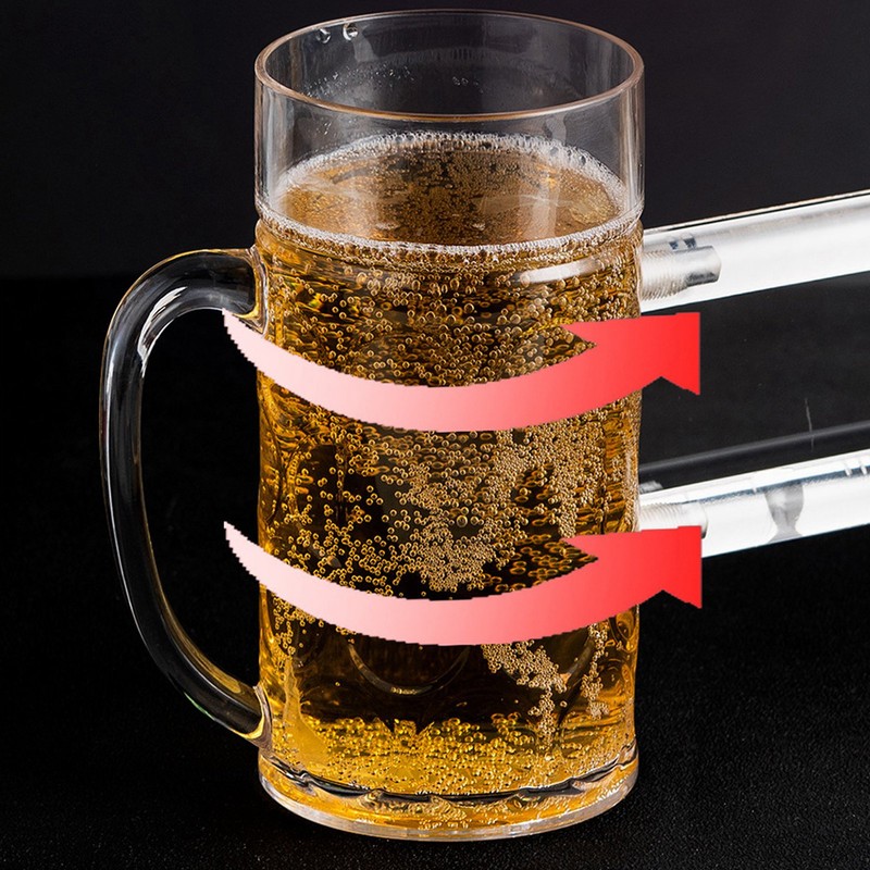 430ml Beer Mug Double Conjoined Beer Glass Drop Resistant Acrylic