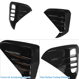 Rolling Gears Front Bumper Air Vent Trim Compatible with 2018-2023 Kia Stinger GT GT1 GT2 GT Line, Carbon Fiber Look Side Vent Cover Exterior Body Kit