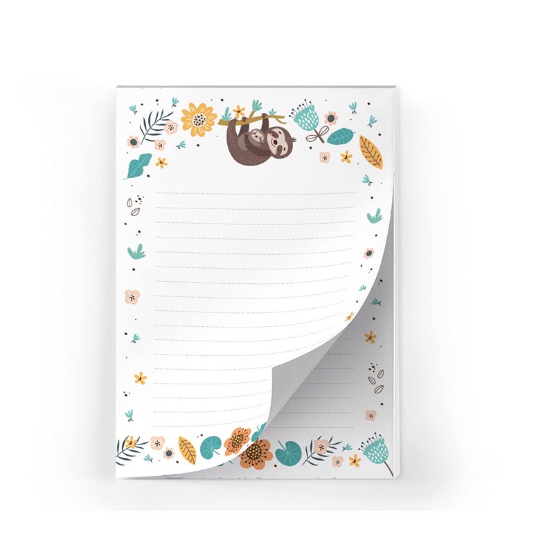 Letter Pad with Envelope for Children Animals Sloth Writing Paper