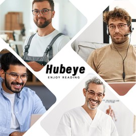 Hubeye 3 Pairs TR90 Sports Reading Glasses for Men and Women Ultralight Flexible Anti-Blue Light Readers +2.5