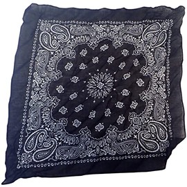 Topkids Accessories Paisley Bandanas for Women and Men, Hair Bandana, Neck Scarf Men, Neck Warmer Men, Head Band, Bandana Scarf, Face cover, Bandana Headband (Black)