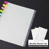Koqye Letter Size 11 Hole Discbound Dividers 8-Tab Plastic Binder