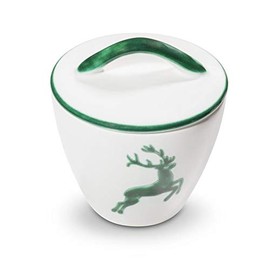 GMUNDNER KERAMIK Sugar Bowl Gourmet Diameter 9 cm Green Deer Tableware Handmade in Austria