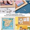 1000pcs Drawing Pins, SYPHIHY Silver Iron Thumb Tacks Brass Head