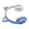 LXB39C Kids Headphone Bluetooth 5.0 Foldable Wireless Glowing Music Cat