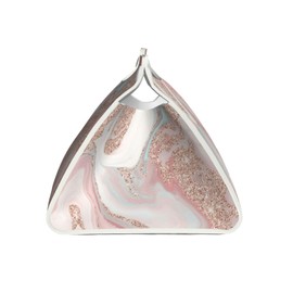 Rose Gold Glitter Coral Gray Pastel Marble Tissue Box Cover Rectangle PU Leather Facial Case Paper Holder Organizer for Decor Bathroom Vanity Countertop Bedroom Dresser Night Stand Desk Car Office