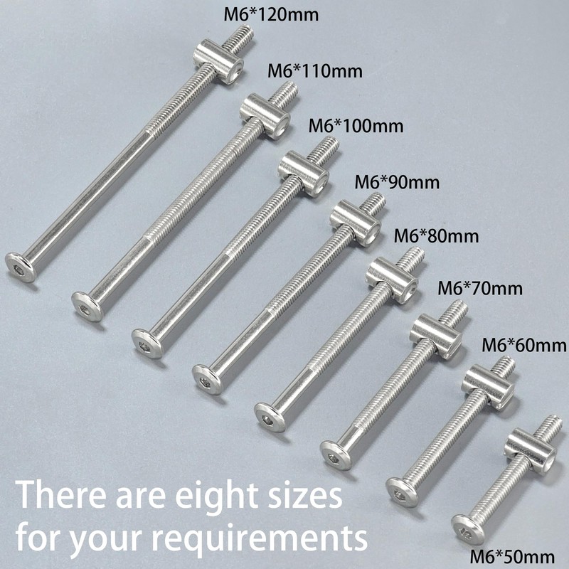 10 Sets of Furniture Connector Bolts and Barrel Nuts,Bed Bolt