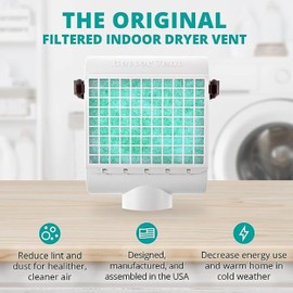 BetterVent Indoor Dryer Vent by ADR Products | No Water - No Mess | Save Energy while Enhancing Indoor Air Quality | For Electric Dryers | Made in the USA