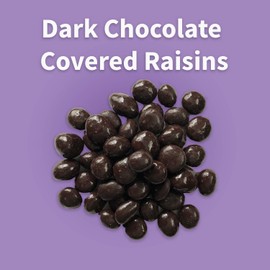 Dark Chocolate Covered Raisins – Fruity Raisins covered in 64% Rich Dark Chocolate. (2.5 lbs bag)