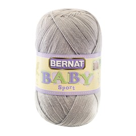 Bernat Baby Sport BB Baby Gray Yarn - 1 Pack of 12.3oz/350g - Acrylic - #3 Light - 1256 Yards - Knitting/Crochet