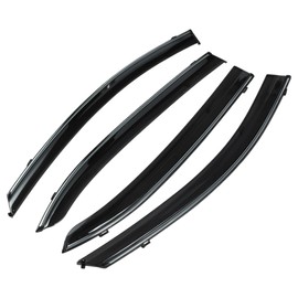HEROFFIX 1 Set Window Deflectors for Mazda 3 Sedan Hatchback 2014-2018 Side Window Vent Visors Black