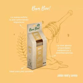 Jabón Artesanal De Miel Y Avena 100g Bam Boo Lifestyle                                                                                                