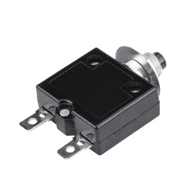 Haosie 18Amp Push Button Circuit Breaker,125-250V AC 50V DC Circuit Breaker, Thermal Overload Protector L1 Series Manual Reset Thermal Circuit Breaker (18A)