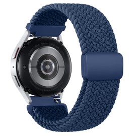 Braided Nylon Watch Straps with Adjustable Buckle, Woven Sport Loop for Men and Women, Band Width 22mm (22mm, Atlantic Blue)