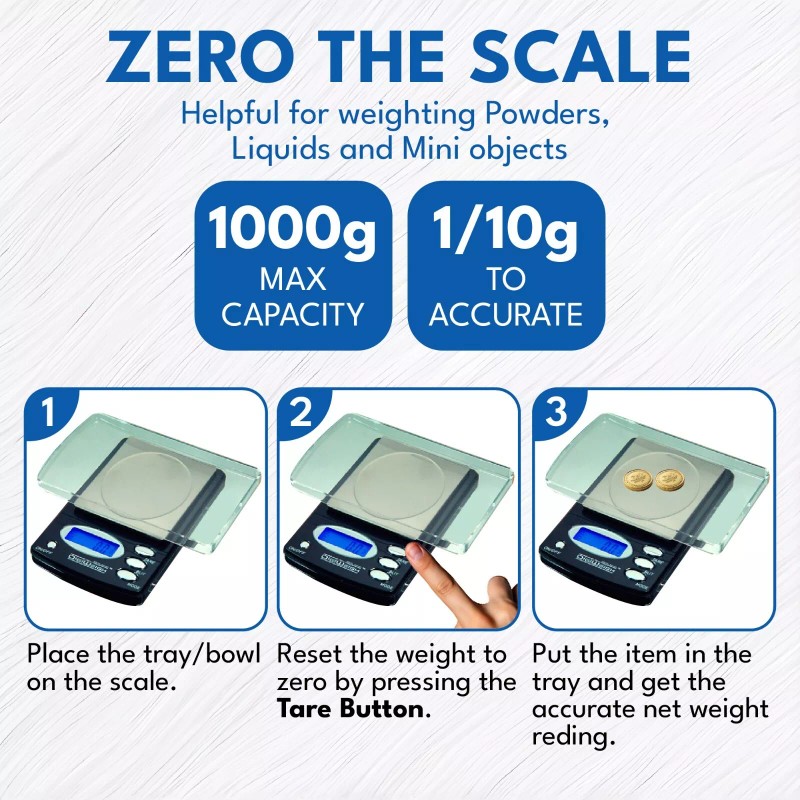 DIGIWEIGH 1000g/0.1g Electronic Digital Pocket Gold Kitchen Herbs Scale OZ