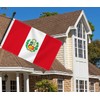 3×5 FT Peru Flag, Large 75D Peruvian National Outdoor Banner,Decor