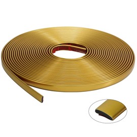 JSIWOTH 52.5 Ft Peel and Stick Trim, Matte Gold Molding Trim Waterproof for Wall, Baseboard, Edges, Borders, Window Frames, Backsplash Tiles, Flexible and Self Adhesive Trim