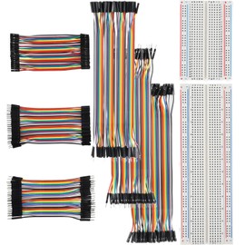 GTIWUNG 400 & 830 Tie Points Mini Breadboard Kit, Solderless Prototype Circuit Board for Arduino Proto Shield + 6 Pieces 20 cm & 10 cm Female/Male/Male Jumper Wire Cable
