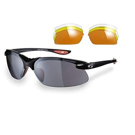 Sunwise Windrush Sports Sunglasses for Men, Suitable for Sporting Activities & Leasure Purposes. Water & Impact Resistant Men's Sunglasses with Wrap Around Lense. One Size - Black
