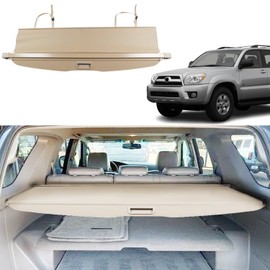 Liizoo Cargo Cover for Toyota 4Runner 2003 2004 2005 2006 2007 2008 2009 Accessories Rear Trunk Cover Rear Trunk Security Cover Shielding Shade, Beige