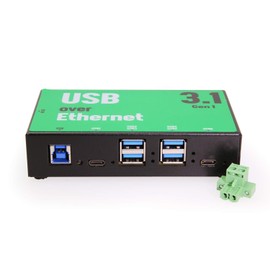 Coolgear 6 Port USB 3.2 Gen 1 Over IP Network Device Sharing Type-C Hub w/Port Status LEDs