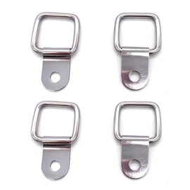 Kdtoll D Construction Ring Lashing Eyelet, Pack of 4 Heavy Duty Lashing Eyelets for Trailers, D-Ring Lashing Eyelets with Load 200 kg, Stainless Steel Trailer Accessories for Load Securing Trucks,