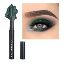 Dark Green Eyeshadow Stick, Smokey Gothic Metallic Glitter Pencil | Creamy Pearlescent Highlighter & Eyeliner | Smooth Application, Long-Lasting Makeup Gift for Women