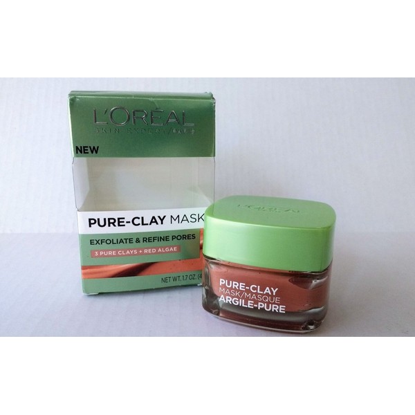 L'Oreal Pure-Clay Mask Exfoliate & Refine Pores (3 Pure Clays + Red Algae)