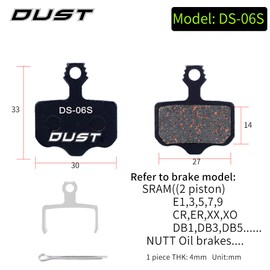 CYCEARTH 4 Pairs Bicycle Bike Disc Brake Pads for SRAM Avid Elixir E1 E3 E5 E7 E9 CR XO XX DB1 DB3 DB5 Nutt Oil Brake(Semi-Metallic/Sintered Metal) (Semi-Metallic)