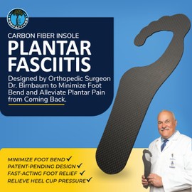 Dr.B Plantar Fasciitis Carbon Fiber Insole (1 Pair- 2 Units) (Men 10)