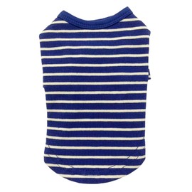 YQYS Pet T-Shirts Thick Striped Cotton Tee Shirt for Small Dogs and Cats Puppy Clothes Apparel Clothing for Teacup Chihuahua Yorkie Poodle Blue White Medium