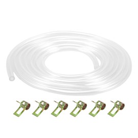 Partuto 1 Set Universal Petrol Fuel Line Gas Line Pipe Hose Plastic Clear 6.56ft 1/8"ID 1/4"OD