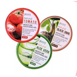 JIGOTT 3pk Aloe Vera, Tomato, Black Snail Soothing Gel 300ml Mixed Set US Seller