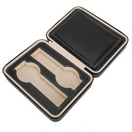 Watch Display Box, Watch Box Organizer, Watch Box Display Case Organizer 4 Grids Portable Travel Watch Display Storage Box Zipper Collector Case Organizer Watch Holder Watch Cases for Men