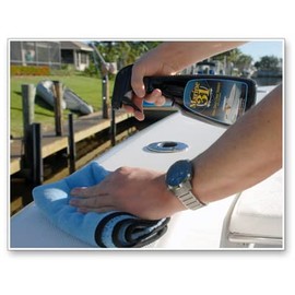 Marine 31 Non-Skid Clear Sealant with Carnauba | Protects Boat Decks from UV, Salt, Stains & Oxidation | Fills Pits & Pores for Long-Lasting Shine | Easy Spray-On Application | Non-Slip Finish | 20 oz