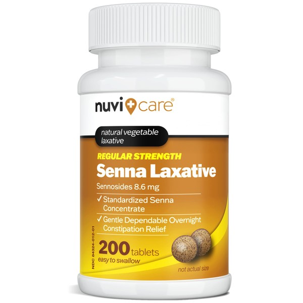 NUVICARE Senna Tablets - 8.6 mg Sennosides - Senna Laxative
